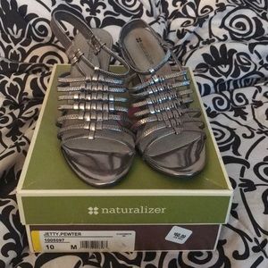Pewter Wedge Sandal